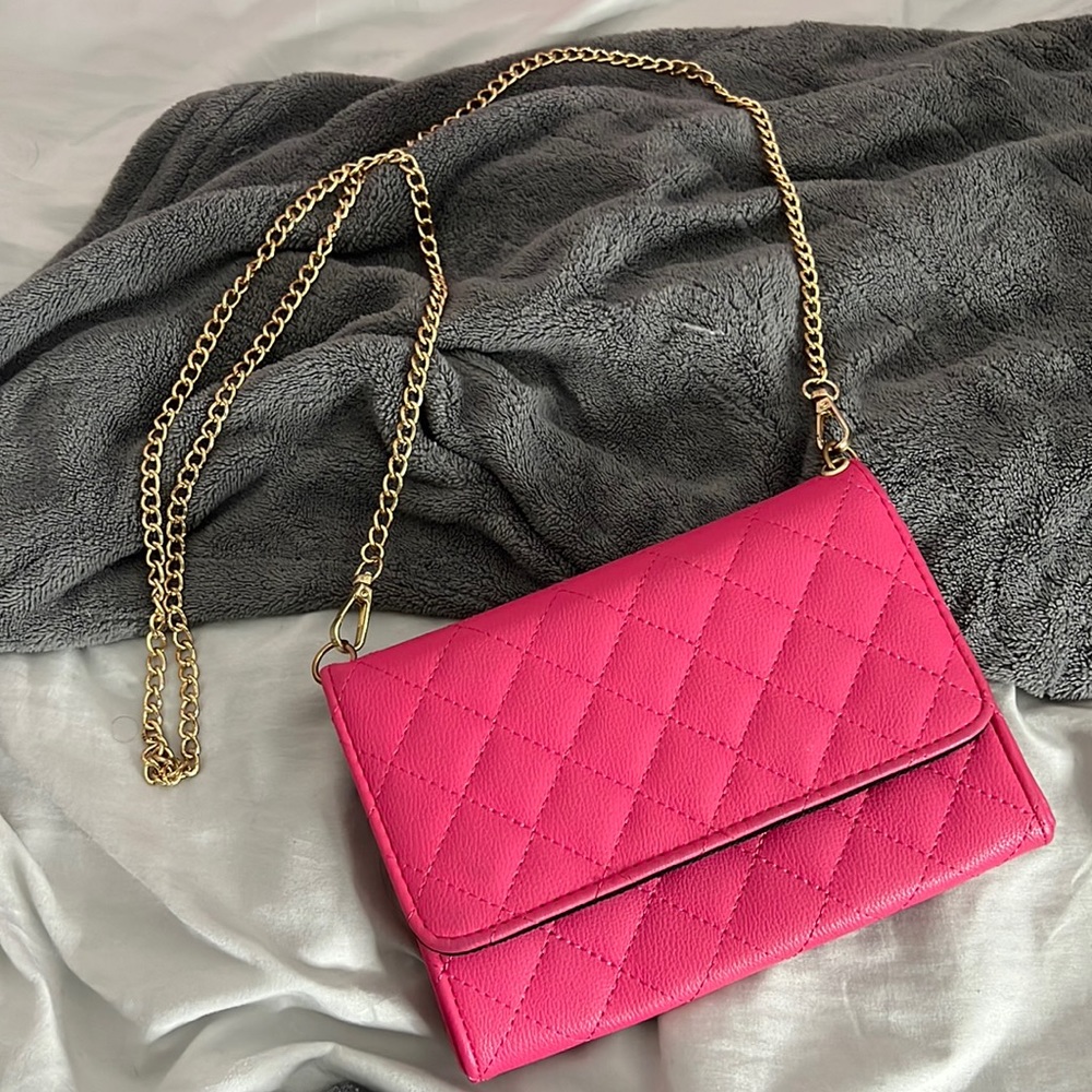 Pink crossbody bag
